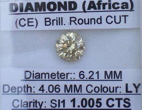 **VERY FIERY**  [1.005CT] STUNNING ROUND CUT [SI1] DIAMOND - BUY SAFE**