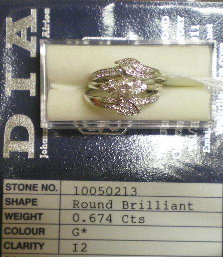 **CERTIFIED [0.674ct] DIAMOND WEDDING RING** SOLID [18KT] WHITE [6.200g] GOLD - BUY SAFE