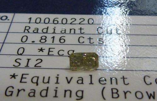 **DIA CERTIFIED**  STUNNING [0.816ct] NATURAL [ SI2 ] RADIANT CUT DIAMOND [BUY SAFE]