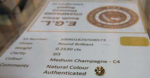 **RARE EGL CERTIFIED** [0.2530ct] MED. CHAMPAGNE [C4] ROUND DIAMOND - BUY SAFE