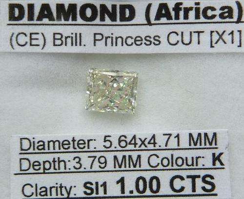 **VERY FIERY**  [1.000CT] GORGEOUS PRINCESS CUT [SI1] DIAMOND - BUY SAFE**