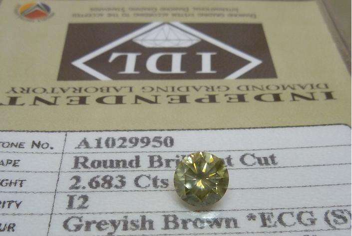 **MASSIVE & CERTIFIED  [2.683ct] NATURAL ROUND CUT DIAMOND [BUY SAFE]