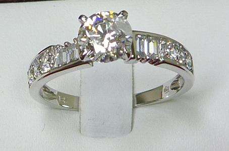 **GENUINE [1.010ct] STUNNING DIAMOND RING** SOLID [18KT] WHITE [3.005g] GOLD - BUY SAFE