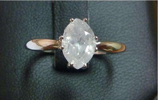 **GENUINE [1.250ct] MARQUISE CUT DIAMOND RING** SOLID [18KT] WHITE [2.855g] GOLD - BUY SAFE