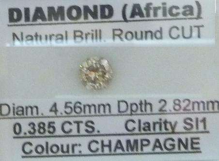 **STUNNING** NATURAL  [0.385ct] ROUND CUT FANCY COLOUR DIAMOND -  [BUY SAFE]