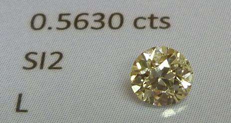 **EGL CERTIFIED** [0.5630ct] EYE CLEAN [ L / SI2 ] ROUND CUT DIAMOND - BIG DISCOUNT [BUY SAFE]