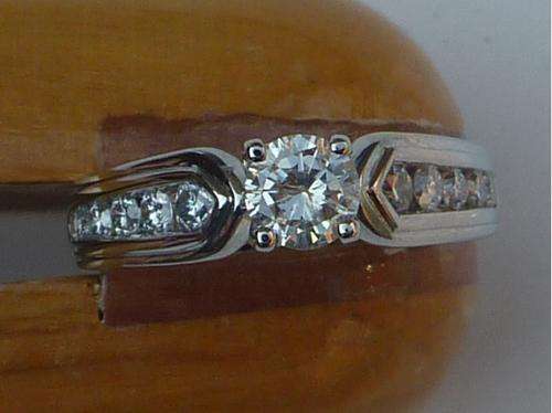 **SPARKLY [R52147]** HIGH QUALITY [1.100ct] DIAMOND RING [5.562g] SOLID WHITE GOLD - BUY SAFE