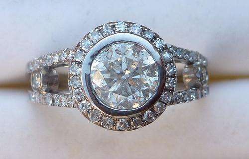 **CERTIFIED [R43235]** HIGH QUALITY [1.530ct] DIAMOND RING [3.140g] SOLID WHITE GOLD - BUY SAFE