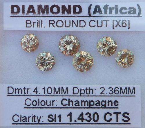 **GORGEOUS** [1.430ct] HIGH QUALITY ROUND CUT [SI1] DIAMONDS @ R1 NO RESERVE - BUY SAFE
