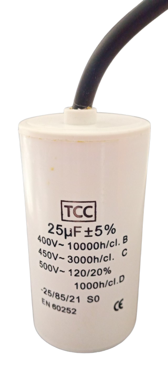 Pool Pump Capacitor 25uF with Cable