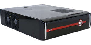 ISONIC ELEGANCE 101 SLIM ATX CHASSIS with 2 X 8cm Cooling Fan, Front usb & audio, NO PSU, BLACK