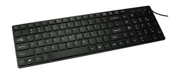 iSONIC CHOCOLATE KEYBOARD, USB, BLACK, WITH SILICON COVER