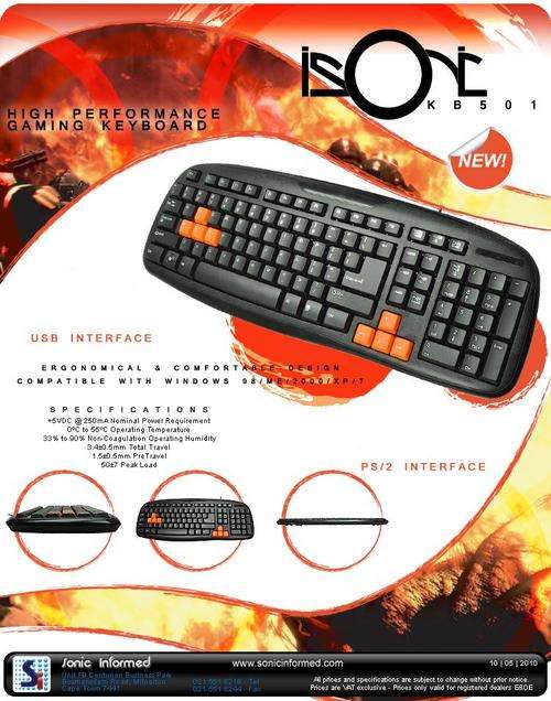 iSONIC TURBO Gaming / Hi-Performance KEYBOARD PS/2