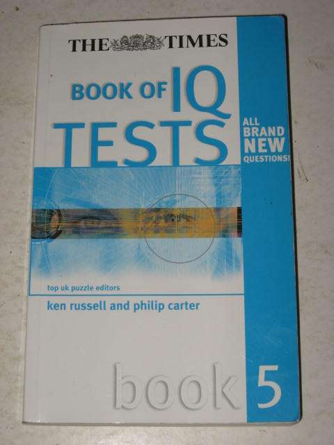 THE BOOK OF IQ TESTS BY KEN RUSSELL & PHILIP CARTER *HALF PRICE CLEARANCE SALE*
