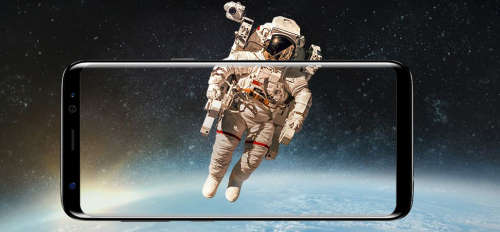 Samsung S8 - 64GB - Midnight Black - Small crack on screen