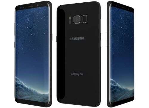 Samsung S8 - 64GB - Midnight Black - Small crack on screen