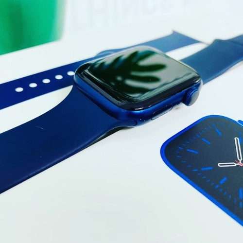 APPLE WATCH SERIES 6 - 44MM - BLUE WITH NAVY SPORTS BAND - GPS