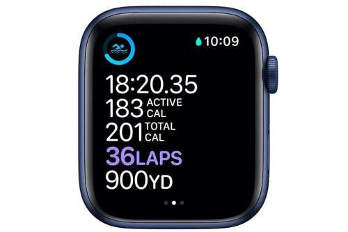 APPLE WATCH SERIES 6 - 44MM - BLUE WITH NAVY SPORTS BAND - GPS