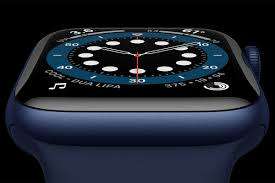 APPLE WATCH SERIES 6 - 44MM - BLUE WITH NAVY SPORTS BAND - GPS