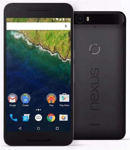 GOOGLE NEXUS 6P - 128GB - BLACK WITH WOODEN SKIN - BATTERY IS WEAK