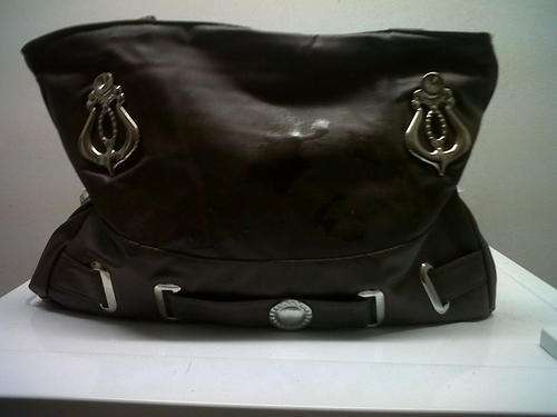 BISCAST LEATHER HANDBAGS IN BROWN