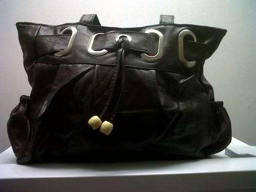 LEATHER HANDBAGS IN BROWN