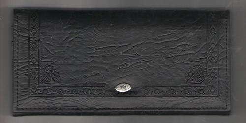 BISCAST LEATHER WALLET IN BLACK
