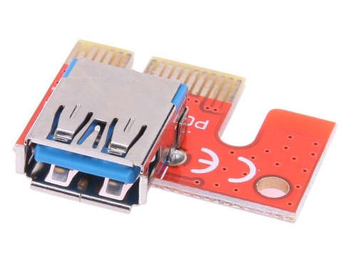 PCI-E x1 to x16 Extender Riser Card Adapter With USB 3.0 Cable - SATA Powered