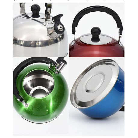 3L Stainless Steel Stove-Top Whistle Kettle- RED
