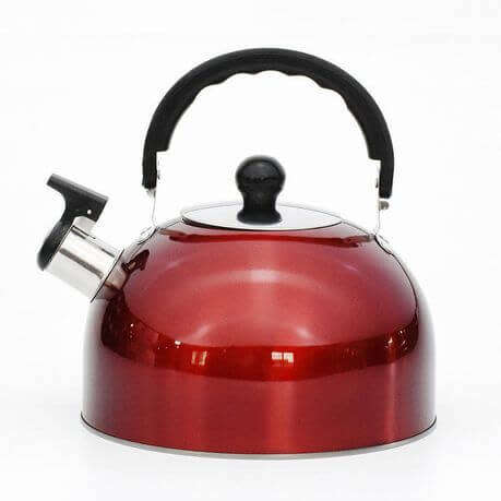 3L Stainless Steel Stove-Top Whistle Kettle- RED