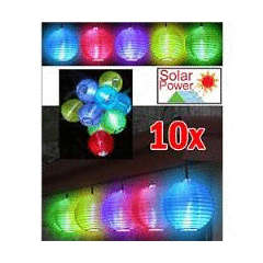10 Led Solar Lantern String Garden Lights