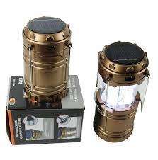 Solar rechargeable collapsible lantern