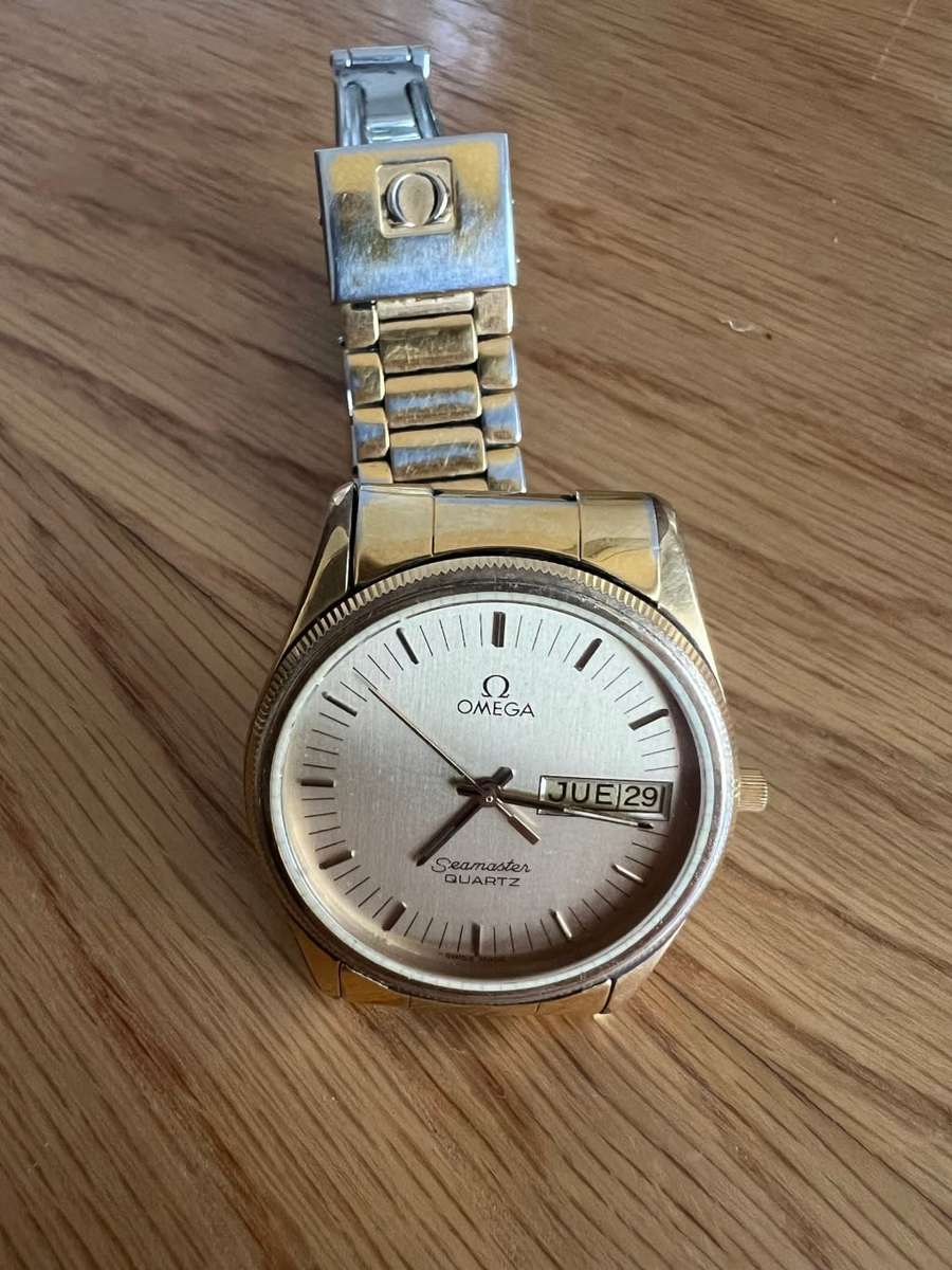 Omega Seamaster Calendar Day Date Gold 1437 Vintage Watch