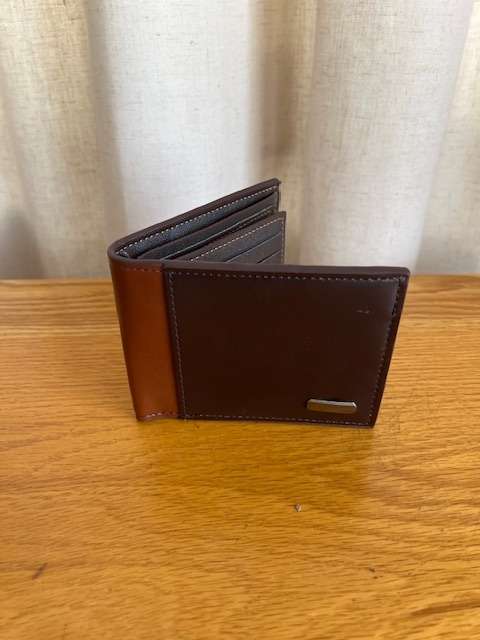 Humers brown artificial leather wallet