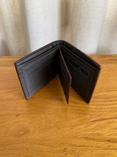 Humers brown artificial leather wallet