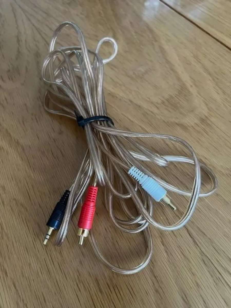 5m 3.5mm Aux male jack to AV 2 RCA stereo audio cable