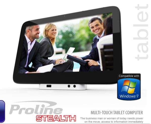 Proline Stealth Tablet PC, 11.6" HD Screen, Win 7, + Free Wireless Mouse & Keyboard