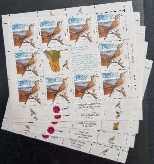 Namibia - 5th Definitive additional values - 01/03/13 - Full Sheet set UMM