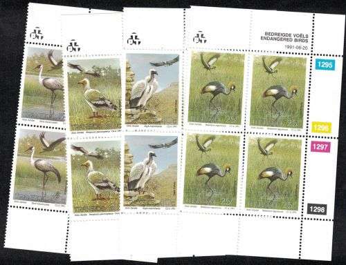 Transkei - 1991 Endangered Birds - UMM Control Block Set