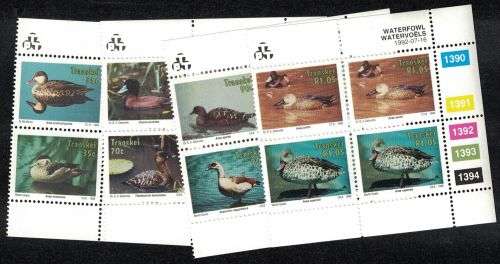 Transkei - 1992 Water Fowl - UMM Control Block Set