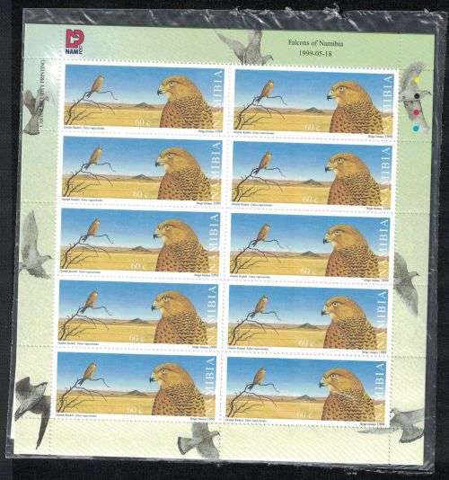 Namibia - 1999 Falcons of Namibia - Full Sheet set UMM