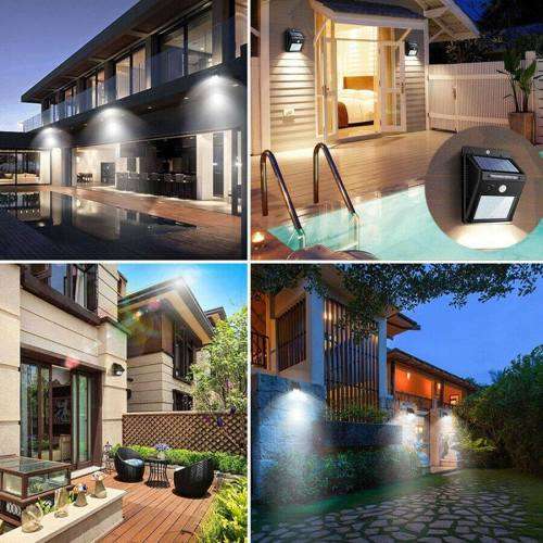 Pack Of 6 Solar Power 20 LED Wall Light Outdoor PIR Motion Sensor Garden Security Lamp