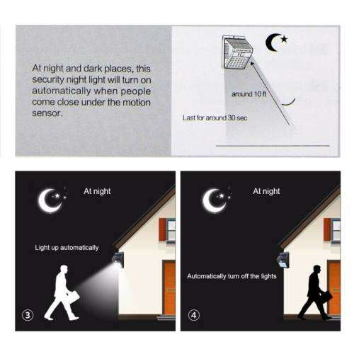 Pack Of 6 Solar Power 20 LED Wall Light Outdoor PIR Motion Sensor Garden Security Lamp