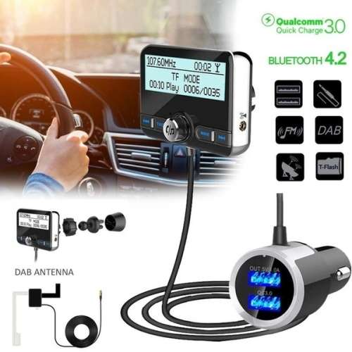 Digital Radio Receiver FM Tuner Radio Car Bluetooth 4.2 Transmitter Adapter FM DAV/DAB Tuner Broadca