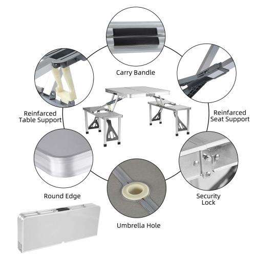 Aluminum Picnic Outdoor Folding Table