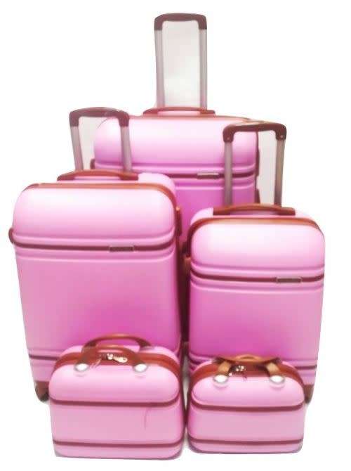 SET OF 5 BEAUTIFUL SUITCASES TRAVEL TROLLEY LUGGAGE