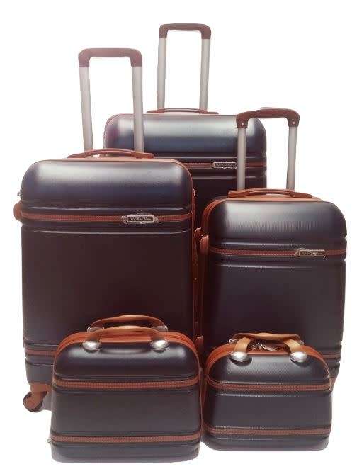 SET OF 5 BEAUTIFUL SUITCASES TRAVEL TROLLEY LUGGAGE