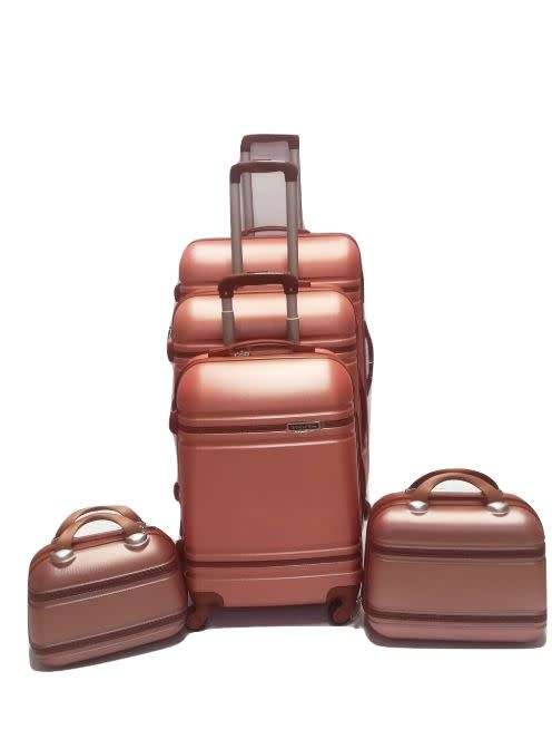 SET OF 5 BEAUTIFUL SUITCASES TRAVEL TROLLEY LUGGAGE