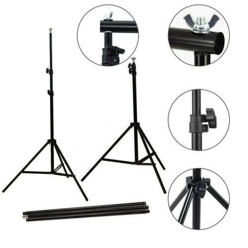 Pro Background Stand Photography Backdrop Support System Screen Holder Set
