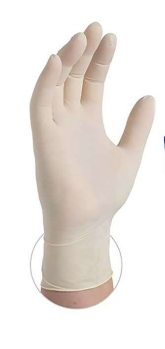 Latex gloves Powder Free  Box of 100Pc
